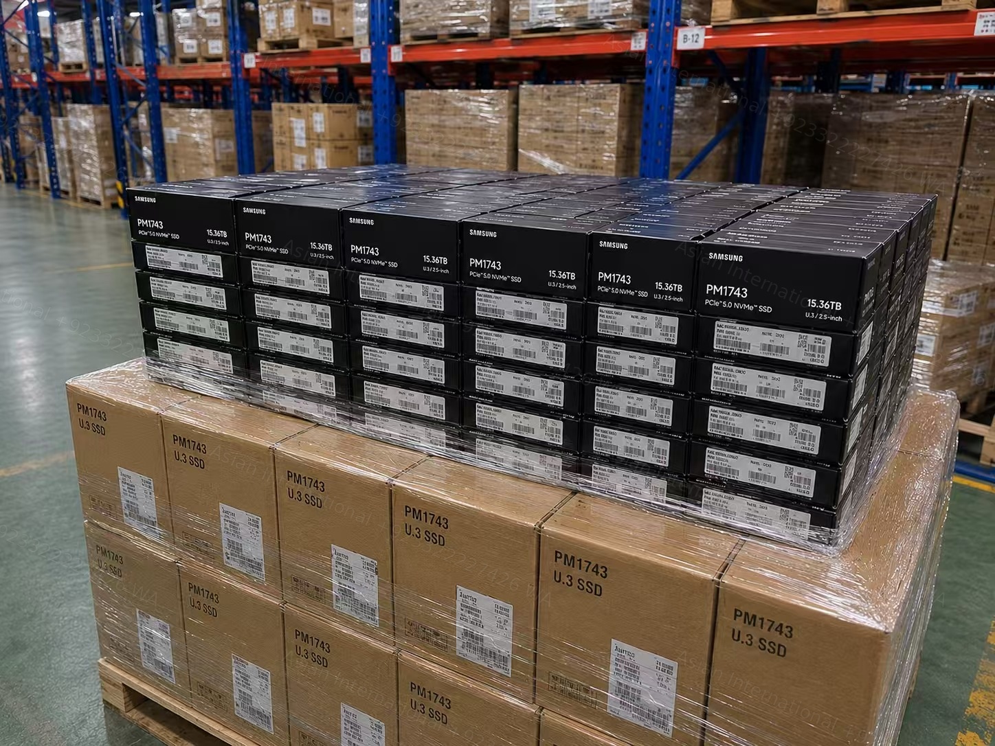 Supplier-provided PM1743 pallet photograph